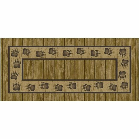 MAYBERRY RUG 20 x 44 in. Trackside Nylon Rectangle Area Rug, Brown CC20732 20X44
